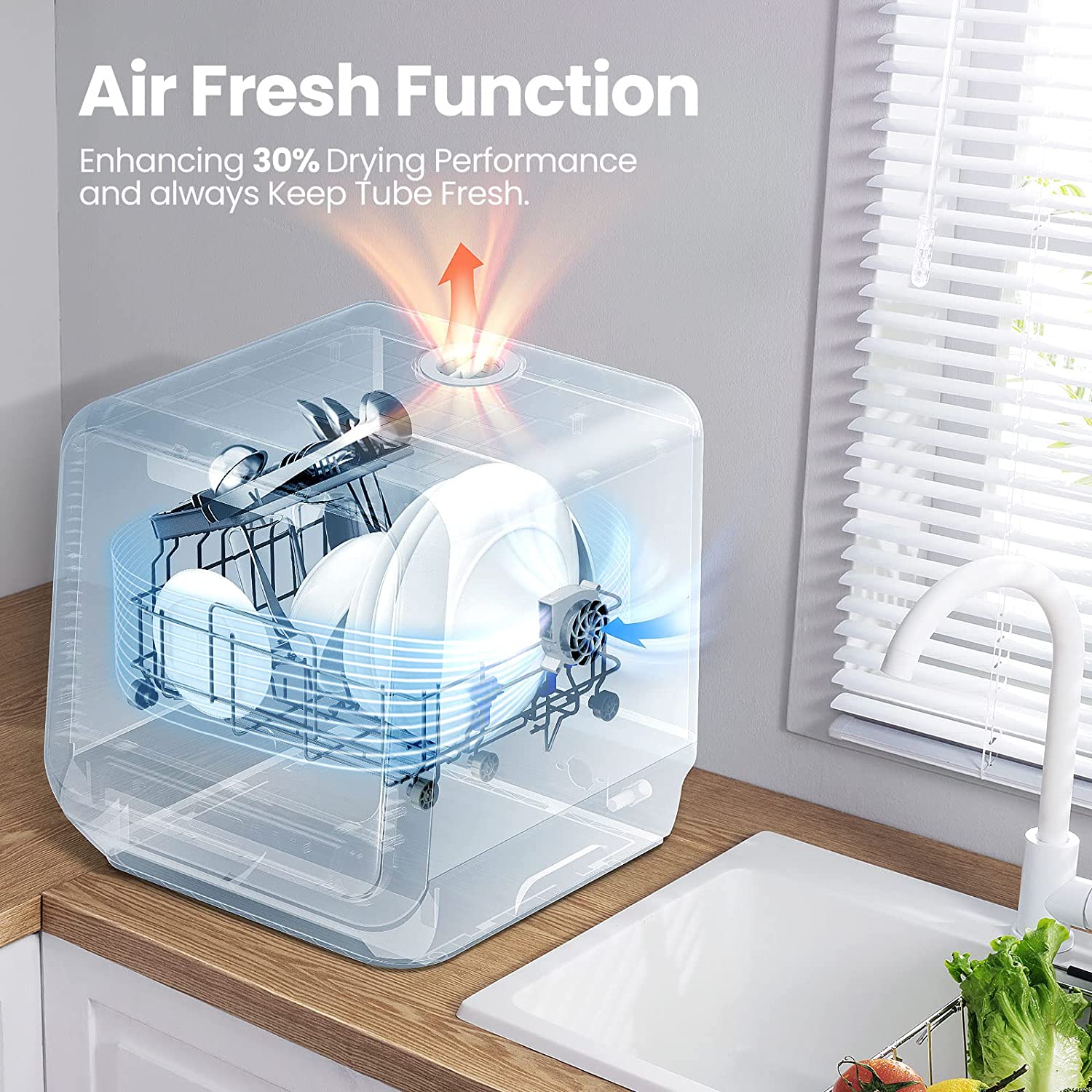 COMFEE' Portable Countertop Dishwasher - Picture 4