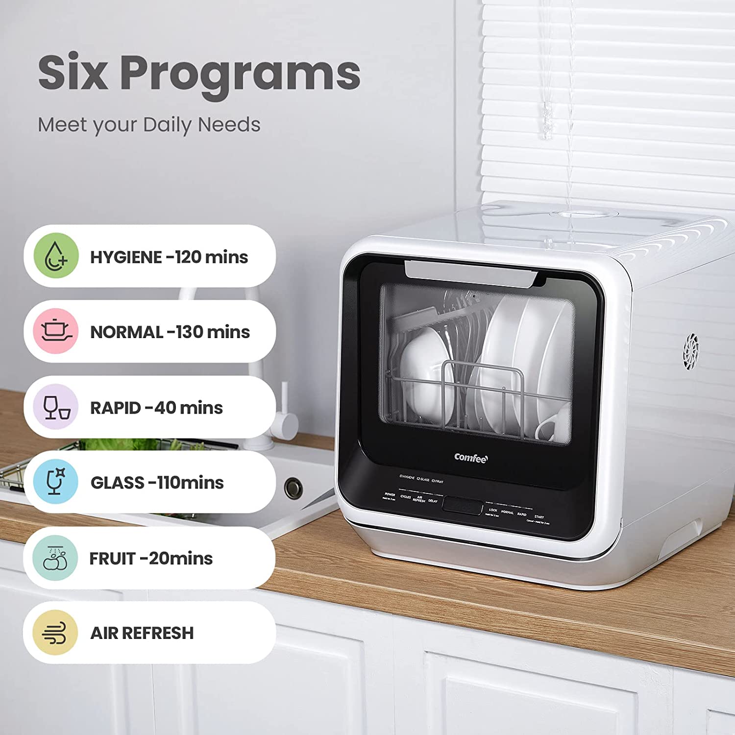 COMFEE' Portable Countertop Dishwasher - Picture 6
