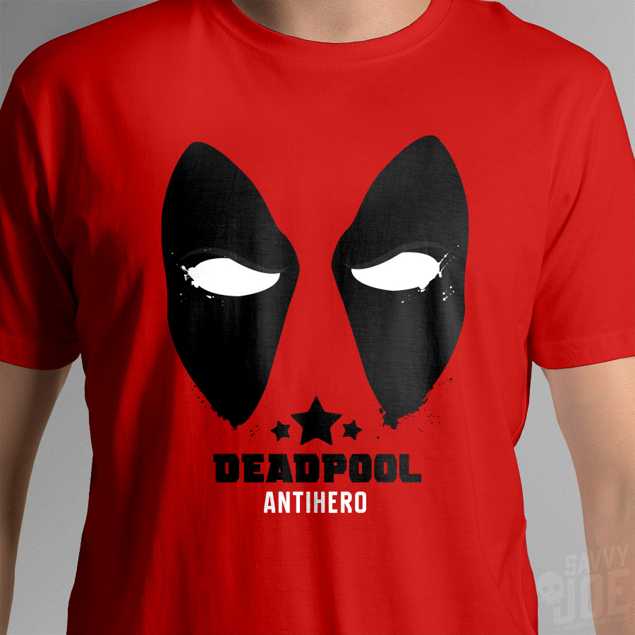 Deadpool T-Shirt Antihero Mask - Picture 1