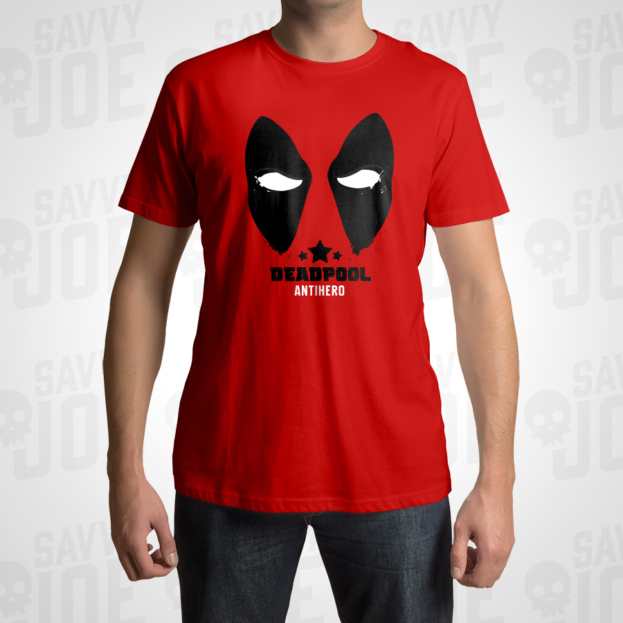 Deadpool T-Shirt Antihero Mask - Picture 3