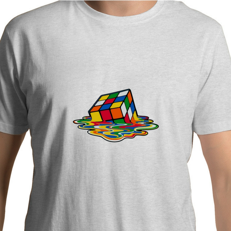 Melting Rubik's Cube T-Shirt - Picture 3