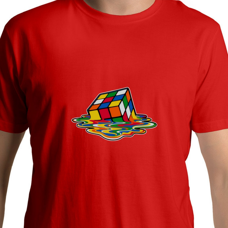 Melting Rubik's Cube T-Shirt - Picture 4