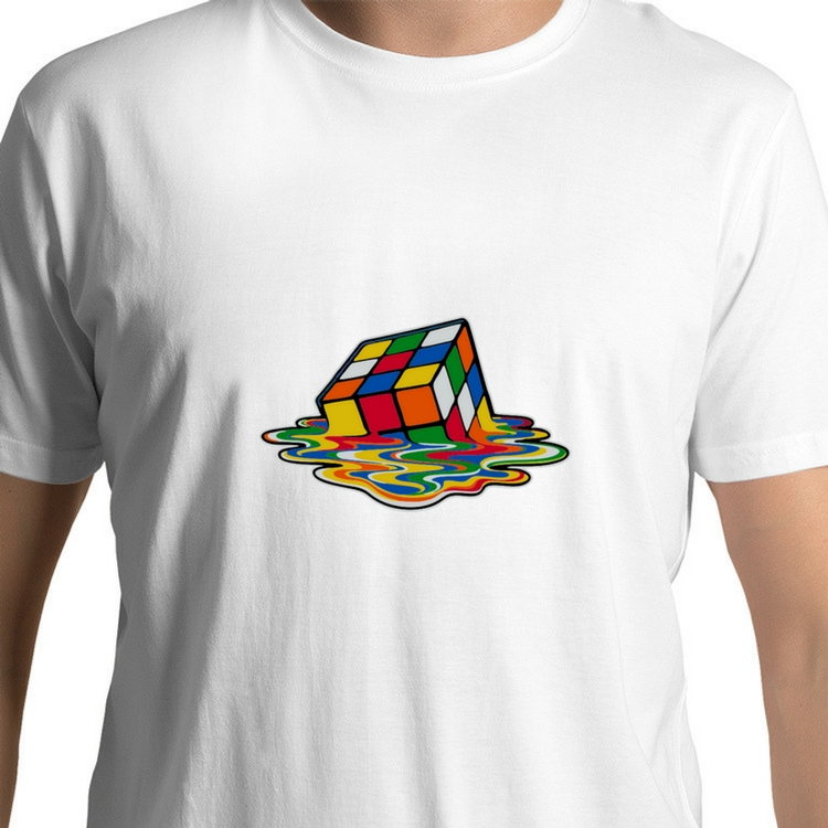 Melting Rubik's Cube T-Shirt - Picture 5