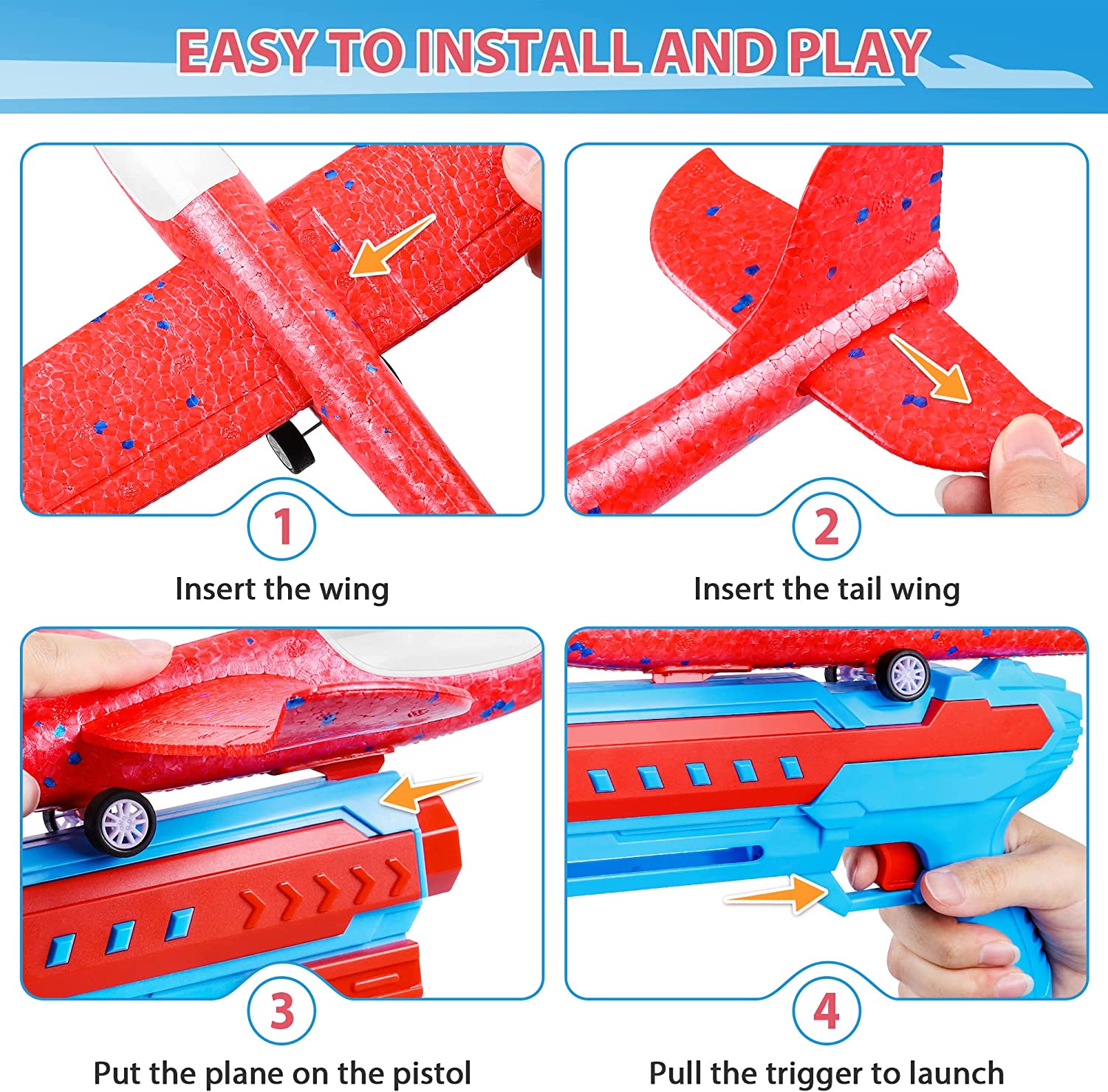 4 Pack Airplane Launcher Toys - Picture 5