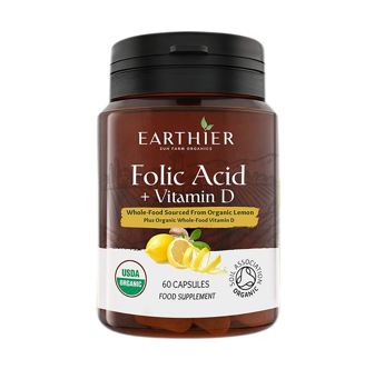 Earthier Organic Folic Acid & Vitamin D - Picture 1