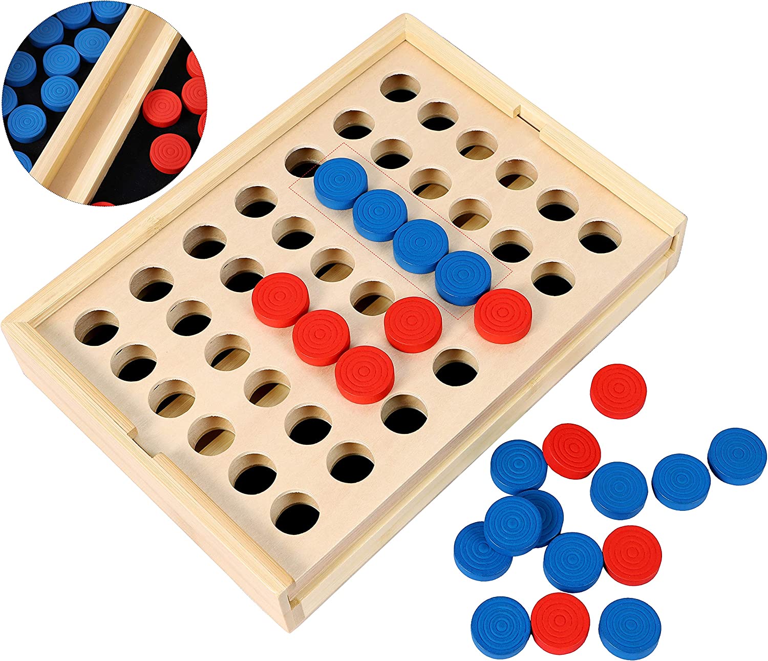 TOWO Wooden 4 in a Row Game - Picture 3