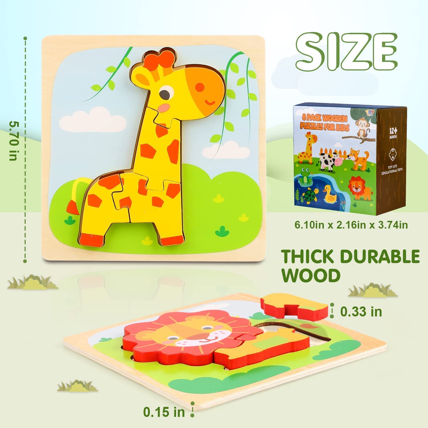 TOY Life Wooden Puzzles for Toddlers - Picture 5