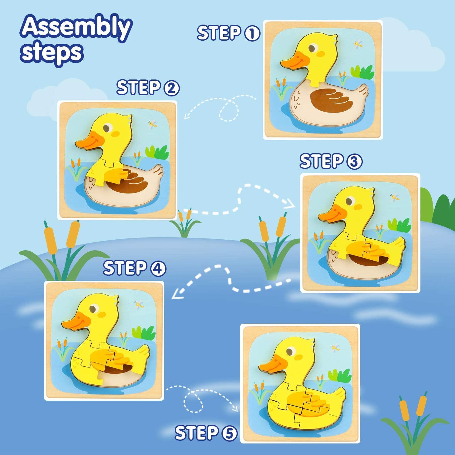 TOY Life Wooden Puzzles for Toddlers - Picture 9