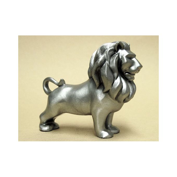 Zawadi Lion Standing Pewter - Picture 2